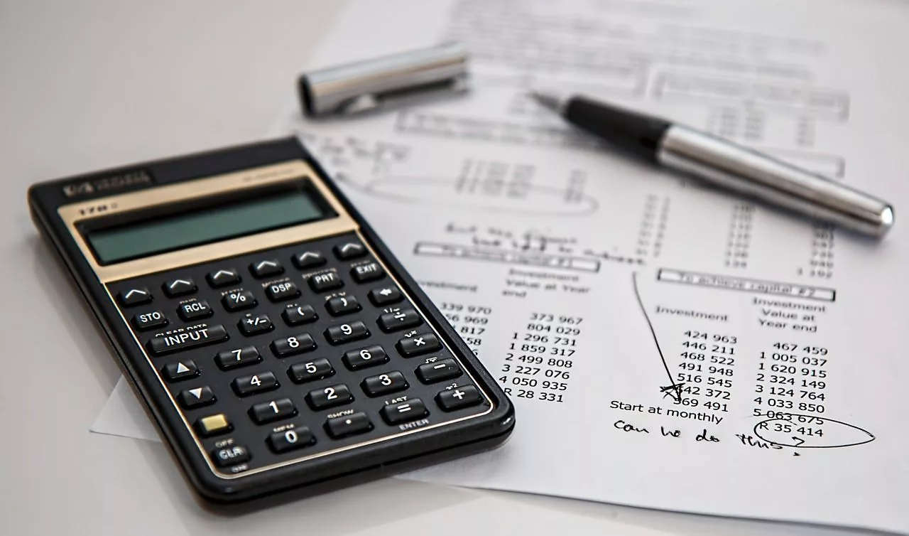 calculator and recipt