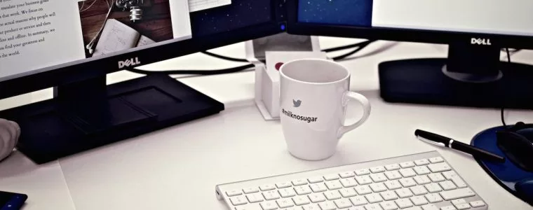 mug and keyboard