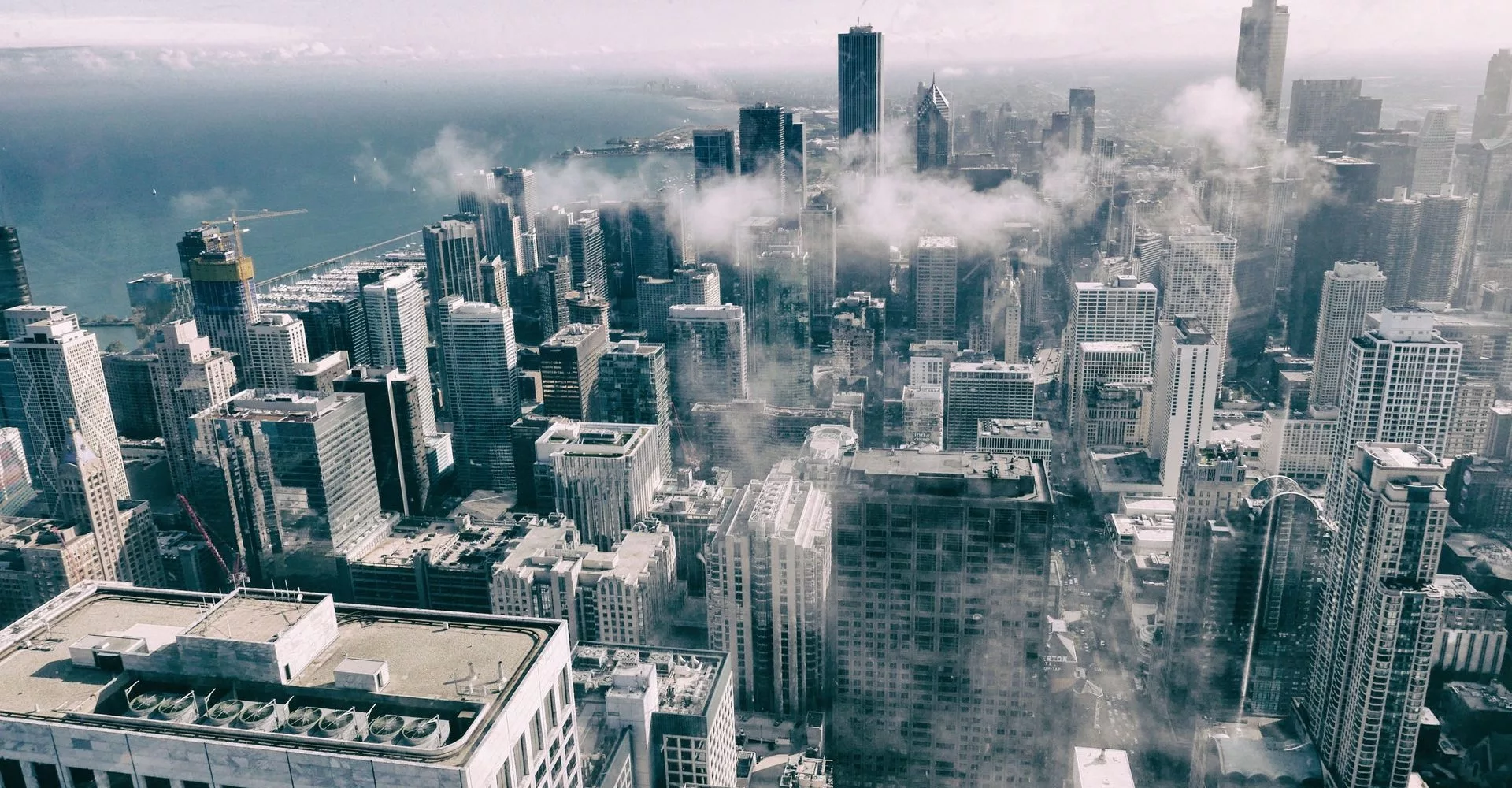 birds-eye view of a city