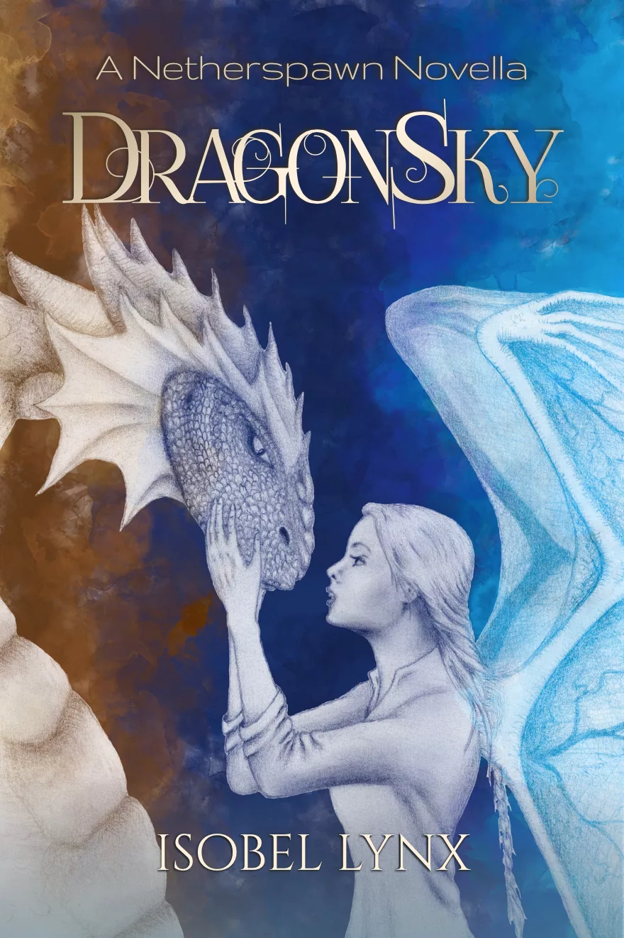Book cover of DragonSky - a high-fantasy novella