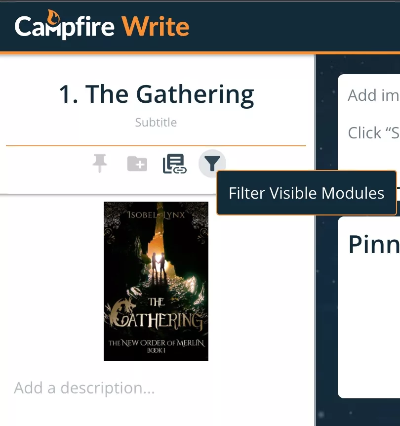 Filter Visible Modules button