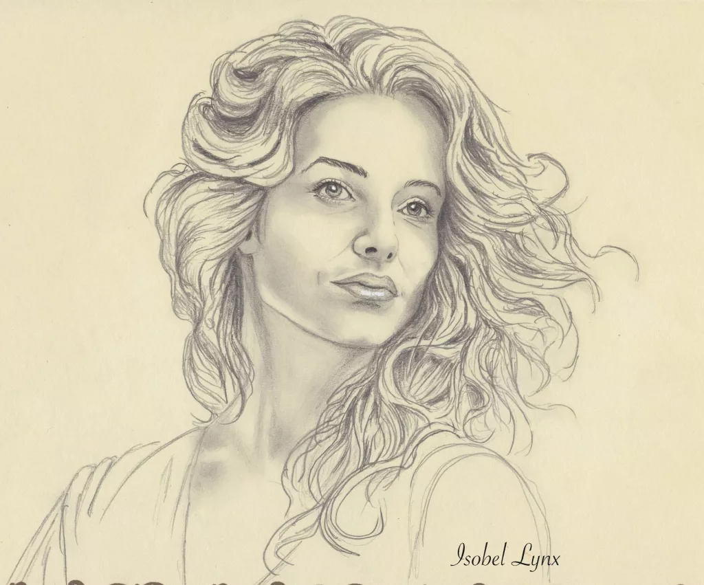 pencil drawing of woman