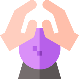 hands over a crystal ball