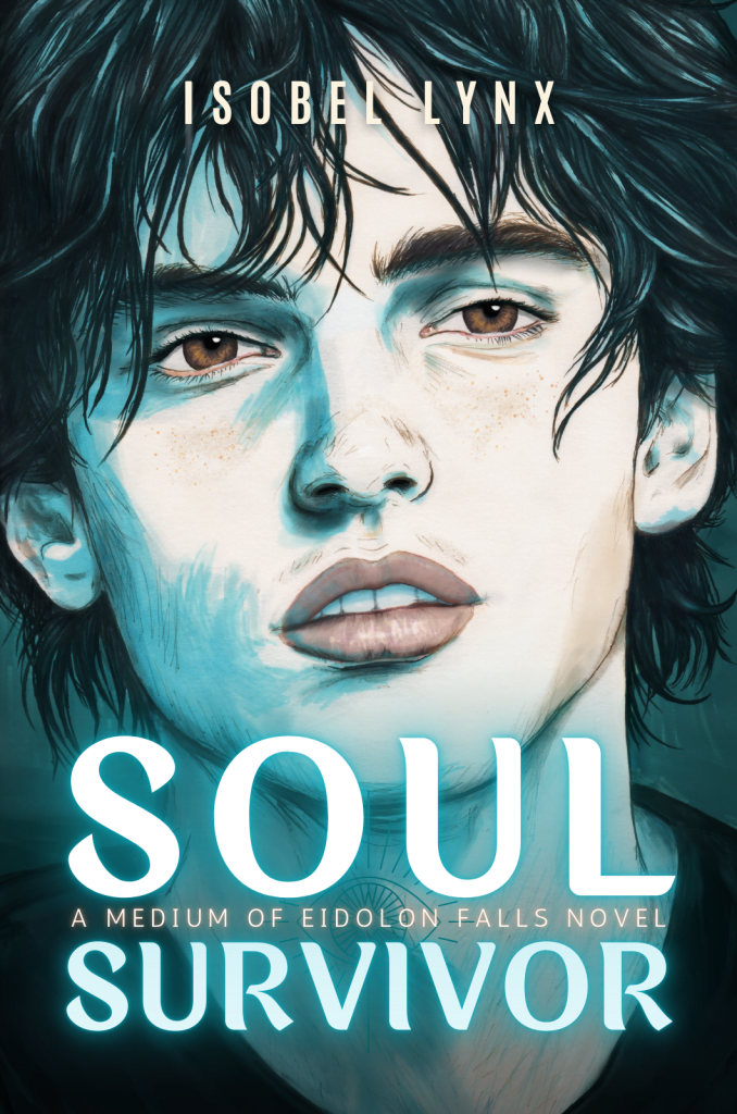 Book cover of Soul Survivor by Isobel Lynx featuring an illustrated portrait of a young man